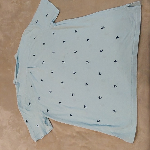 Ralph Lauren Knit Oxford Men's Button Down Fish Pattern Polo Shirt Size XLT - Picture 10 of 14